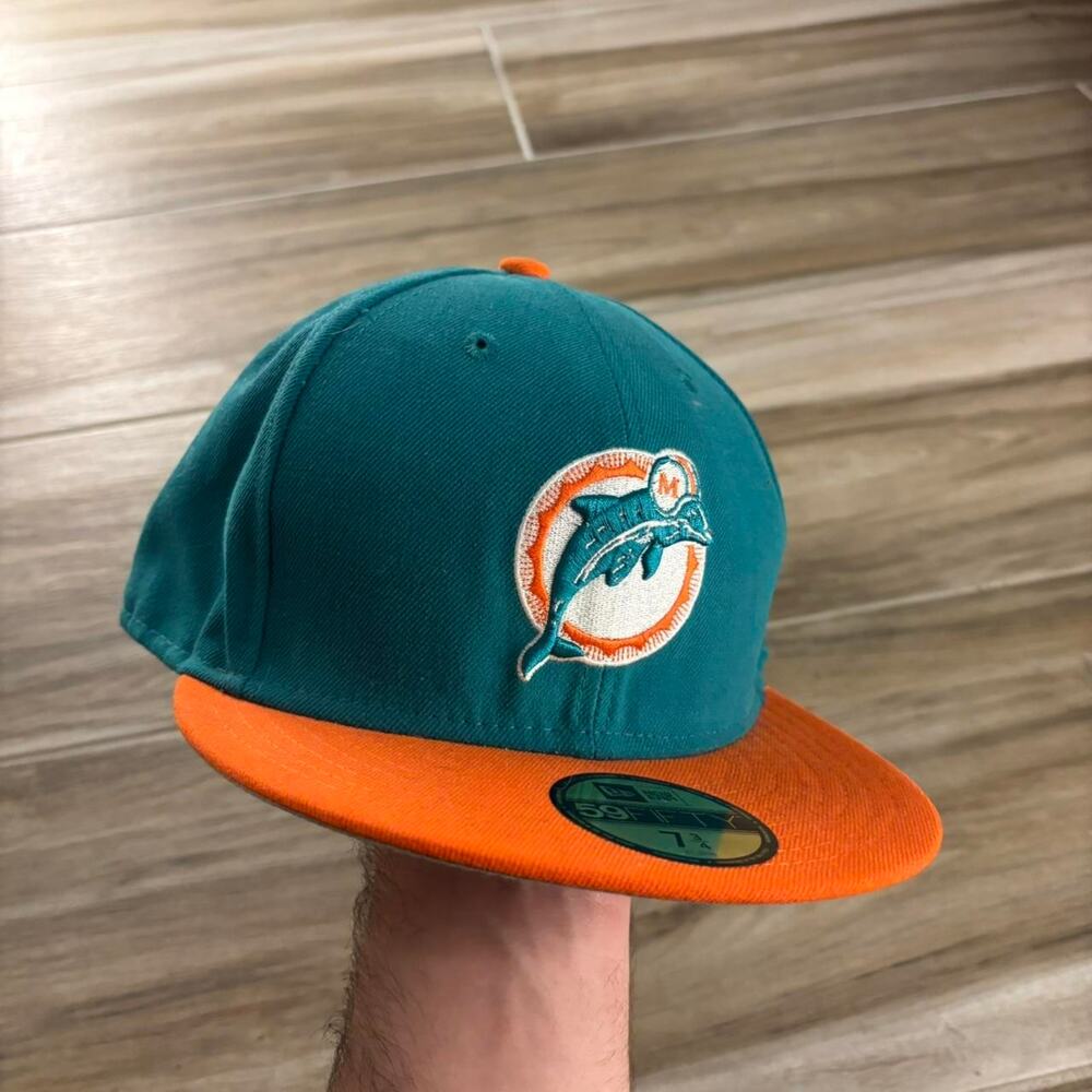 Miami Dolphins Two Tone Snapback Hat New